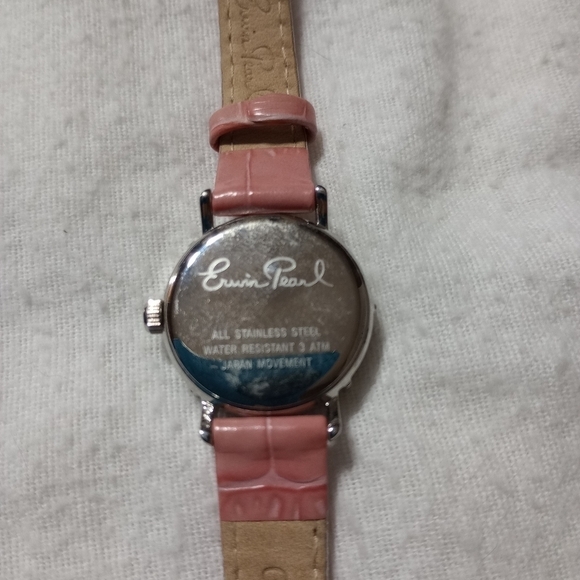 ERWIN Pearl Watch Leather Rhinestone Pink (W001) main image 4
